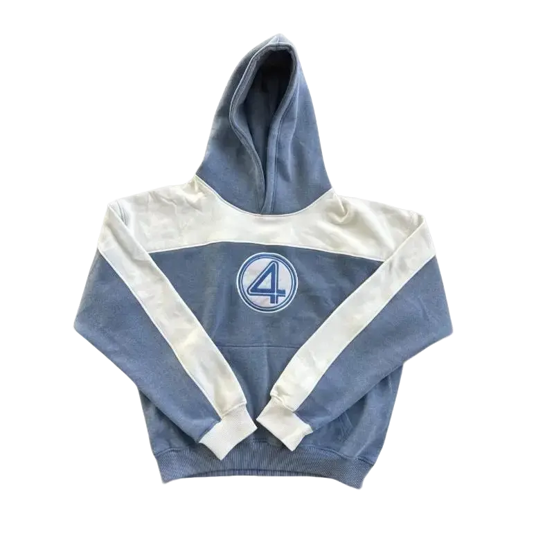 Fantastic Four Hoodie (Fantastic 4) Men's Contrasting colors Polyester Pullover Sweaters Tops with Kanga Pocket - Menswear, Cotton Hem Long Long Sleeves Sleeves
