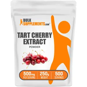 BulkSupplements - Tart Cherry Extract Powder - Sleep Support - Muscle Recovery - 250g - 500mg per Serving