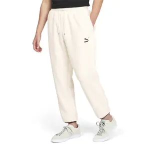 PUMA Mens Clsx Sherpa Sweatpants Casual Comfort Technology - Off White