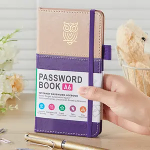 Password Book with Alphabetical Tabs, Small Password Keeper Book for Seniors, Password Notebook Organizer for Internet Website Address Login, PU Leather Cover, 144 Pages Thick Paper, 3.77"x7.08"