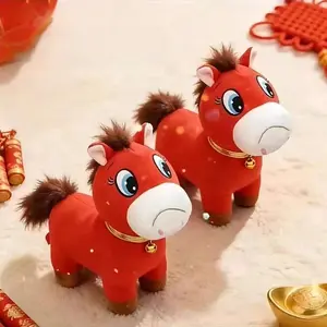 2026 new   Crying Horse​ Plush Toy Funny Stuffed Smiling /Cry-Cry Horse Soft Doll Horse Year Mascot  Year Festival Gift