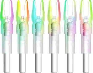 6 count G X H S GT Led Lighted Nocks for Arrows with .165 .204 .233 .244 .246 Inside Diameter, Included
