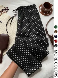Cute Polka Dot Print Pants, Perfect for Lazy Days & Vintage Street Style, Stylish and Comfortable, Ideal for Casual Wear, Trouser