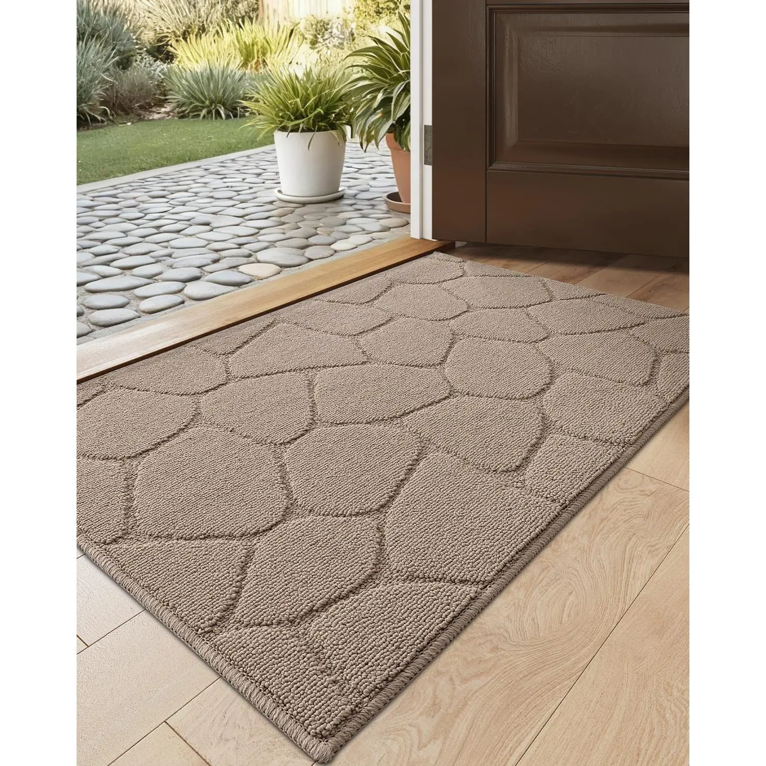 DEXI Non Slip Entryway Rug, 24x36 Indoor Absorbent Machine Washable Dirt Trapper Rug for House, Patio, Machine Washable Rug,back to school,dorm essentials,home decor,home essentials