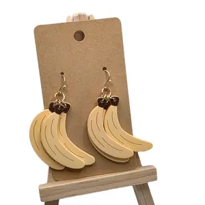 Banana Lover Earrings Unique Hook Design for Jewelry Enthusiasts Fun Quirky Banana Shape Fashion Accessory Funky