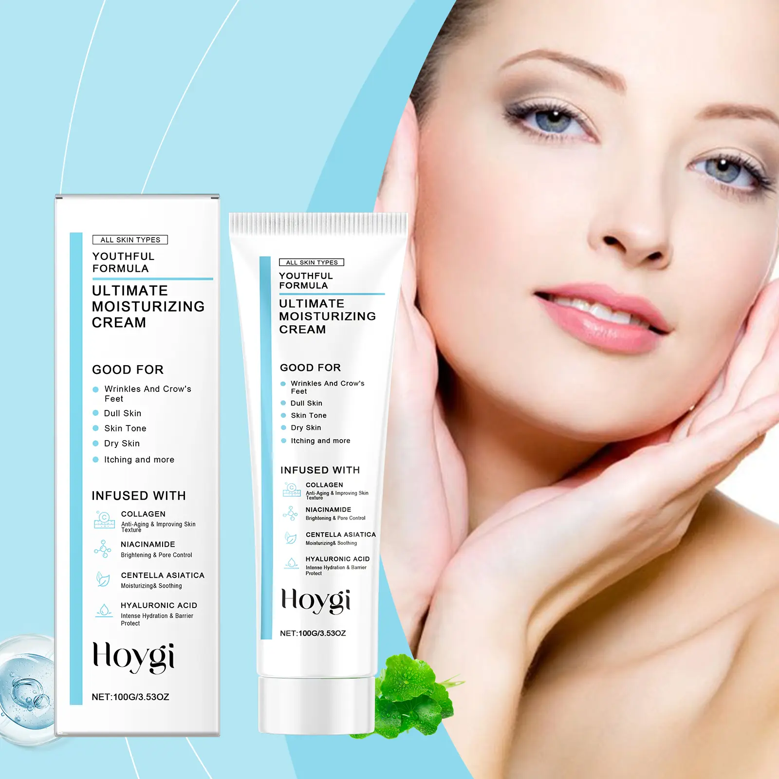 Hoygi Centella Moisturizing Cream| Collagen  Niacinamide  Centella Asiatica  Hyaluronic Acid|Wrinkles Dark Spots  Skincare Hydrating Daily Moisturizer Moisture HydrateDaily  For Sensitive Skin