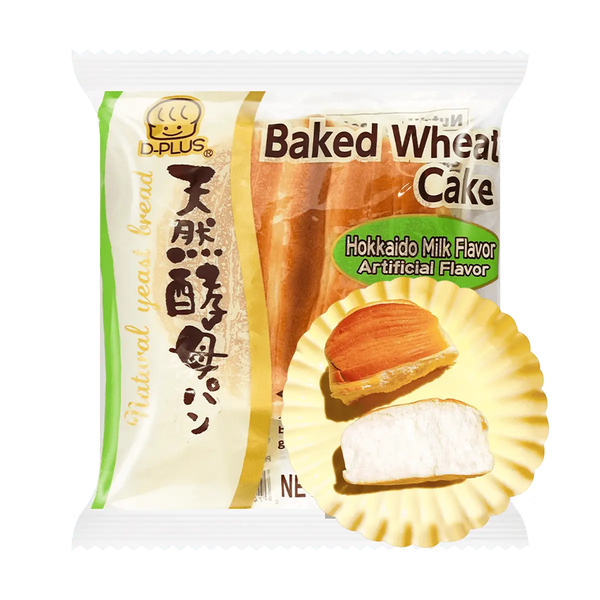 D-PLUS Hokkaido Cream Natural Yeast Bread - Japanese Dessert, 2.82oz D-PLUS Hokkaido Cream Natural Yeast Bread - Japanese Dessert, 2.82oz