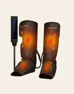 LX1 Foot and Calf Compression Massager, Charcoal Black
