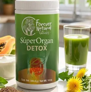 Forever Natural Botanics SuperOrgan Detox - Natural Detox Supplement for Liver Kidney Blood Intestines Improves Bad Breath & Constipation 340.2g - Dietary, Healthcare