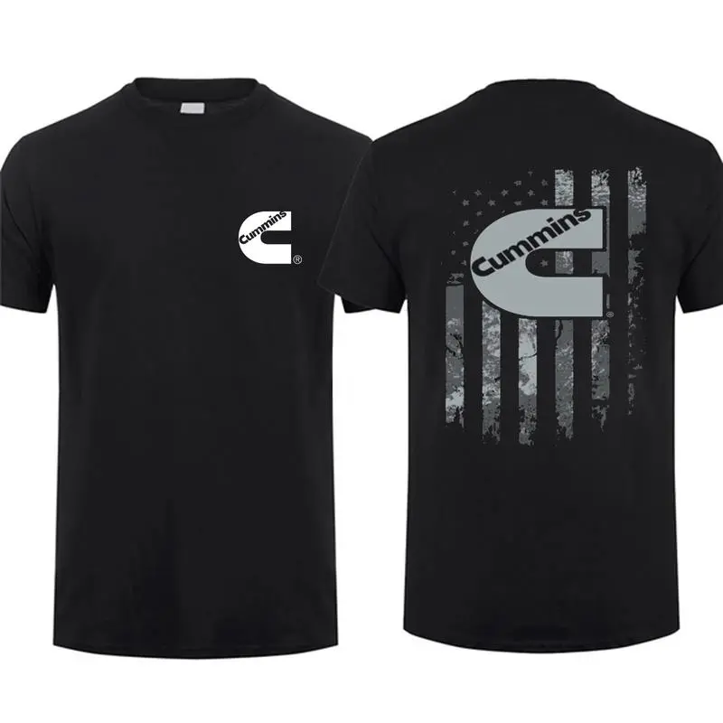 Cummins Diesel American Flag T-shirt for Car Lover - Unisex Ultra Cotton Crewneck Sweatshirt with Diesel Engine Graphic Design