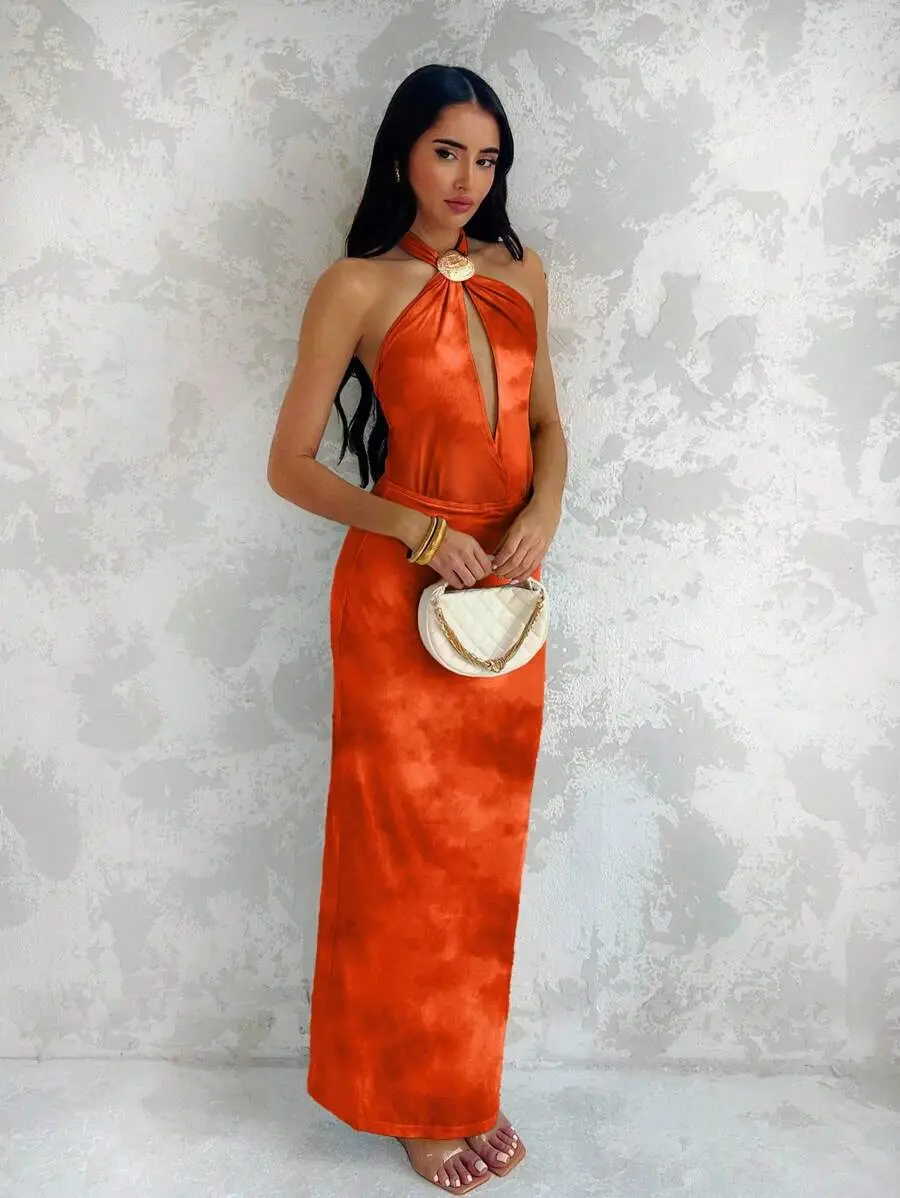 Women's Seashell Strap Floral Dress | Spaghetti Strap Sexy Beach Vacation Dress | Summer Party Travel Outfit