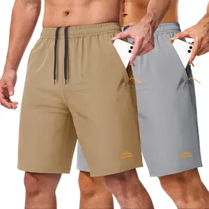 MAGCOMSEN 2 Pack Men's Workout Shorts 9" Quick Dry Shorts with Zipper Pockets for Running Athletic Gym Basketball Outdoorfun FallFreshness