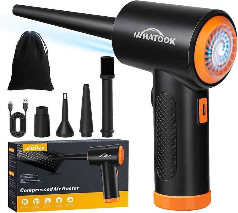 WHATOOK Blowers Electric Air Duster spray Handheld Cordless High Speed ...