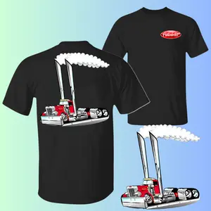 Peterbilt Smokin' Hot Trucker T-Shirt, Premium Cotton Unisex Tee, Big Rig Prints Top, Ideal for Truck Enthusiasts, Comfortable & Durable Sportswear