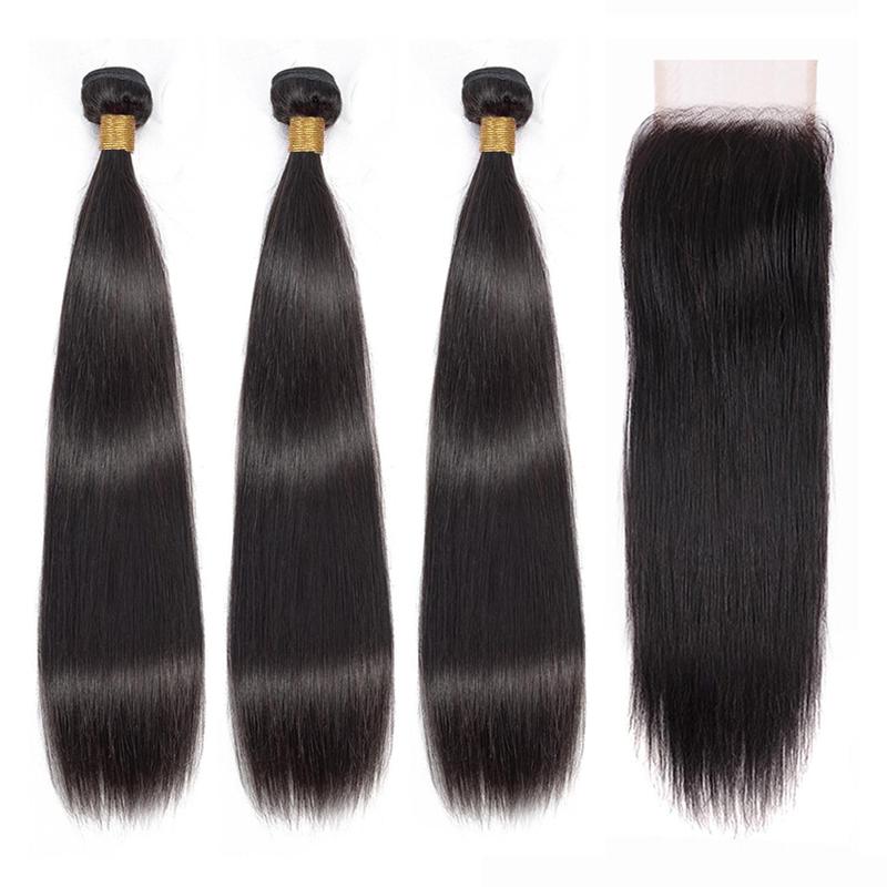 RIVERWOOD 4"x4" & 13"x4" & 13"x6" Lace Closure Body Deep STW 100% Remy Human Hair Natural Black Transparent Lace Free Part Hand Tied for Quality