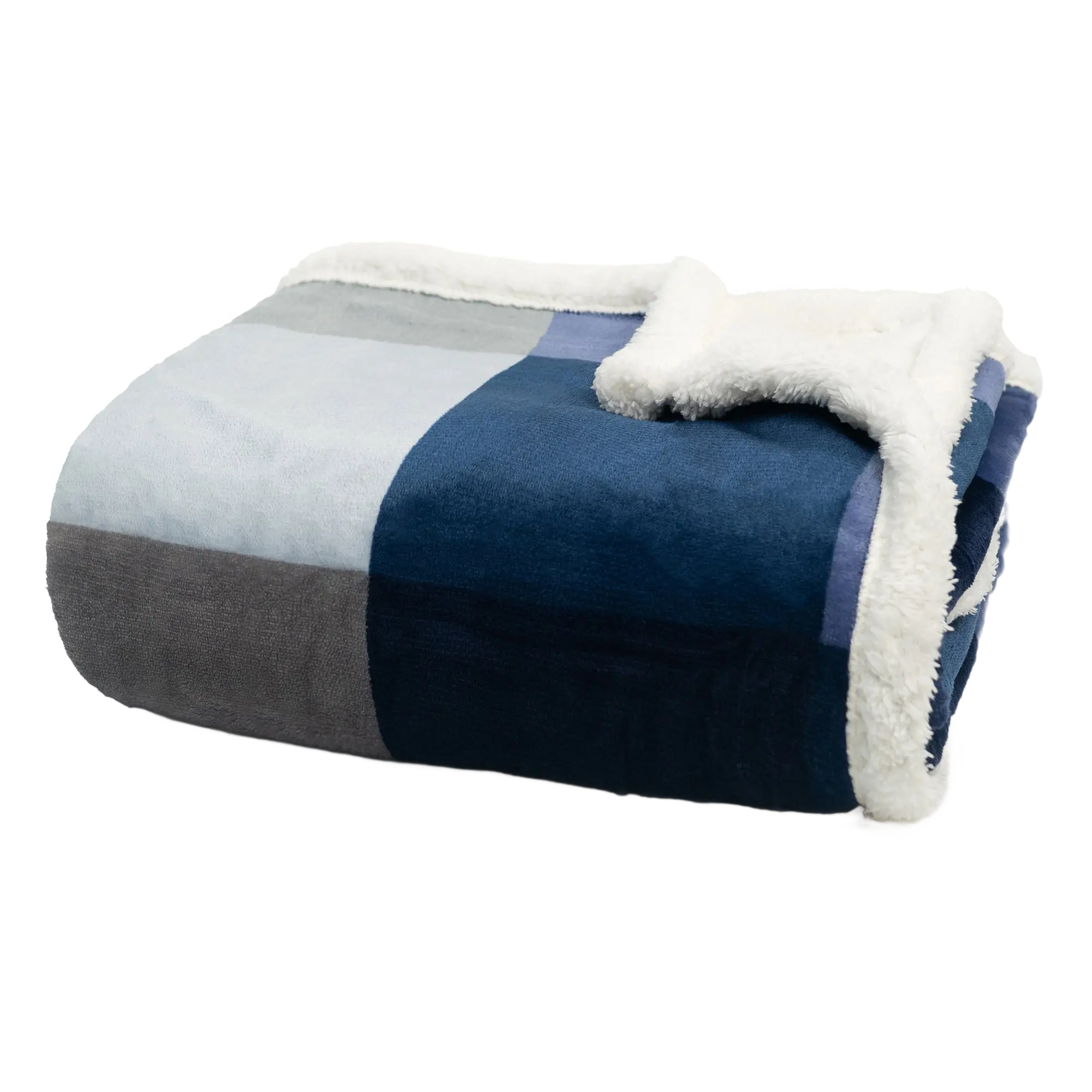 Throw Blanket | Fleece & Sherpa - Reversible - Oversize Plaid