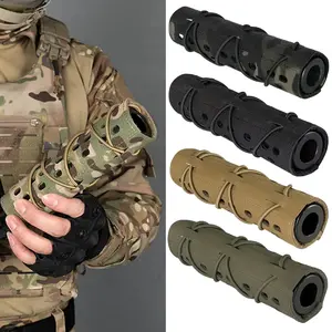 1 tactical muffler protective cover, nylon muffler protective cover, very suitable for wild hunting, Protective Gear