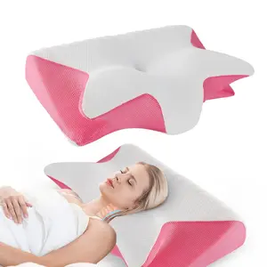 Sleep Neck Pillow, 1 Count Soft Comfortable Breathable Sleeping Pillow, Slow Rebound Neck Pillow, Suitable for Side, Back and Stomach Sleepers, Cool Bedroom, Bedding Supplies