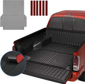 YITAMOTOR Black TPE Truck Bed Mat for Toyota Tundra 6.5ft 2025 2024-2022 All Weather Heavy Duty Cargo Liner Rear Trunk Mat