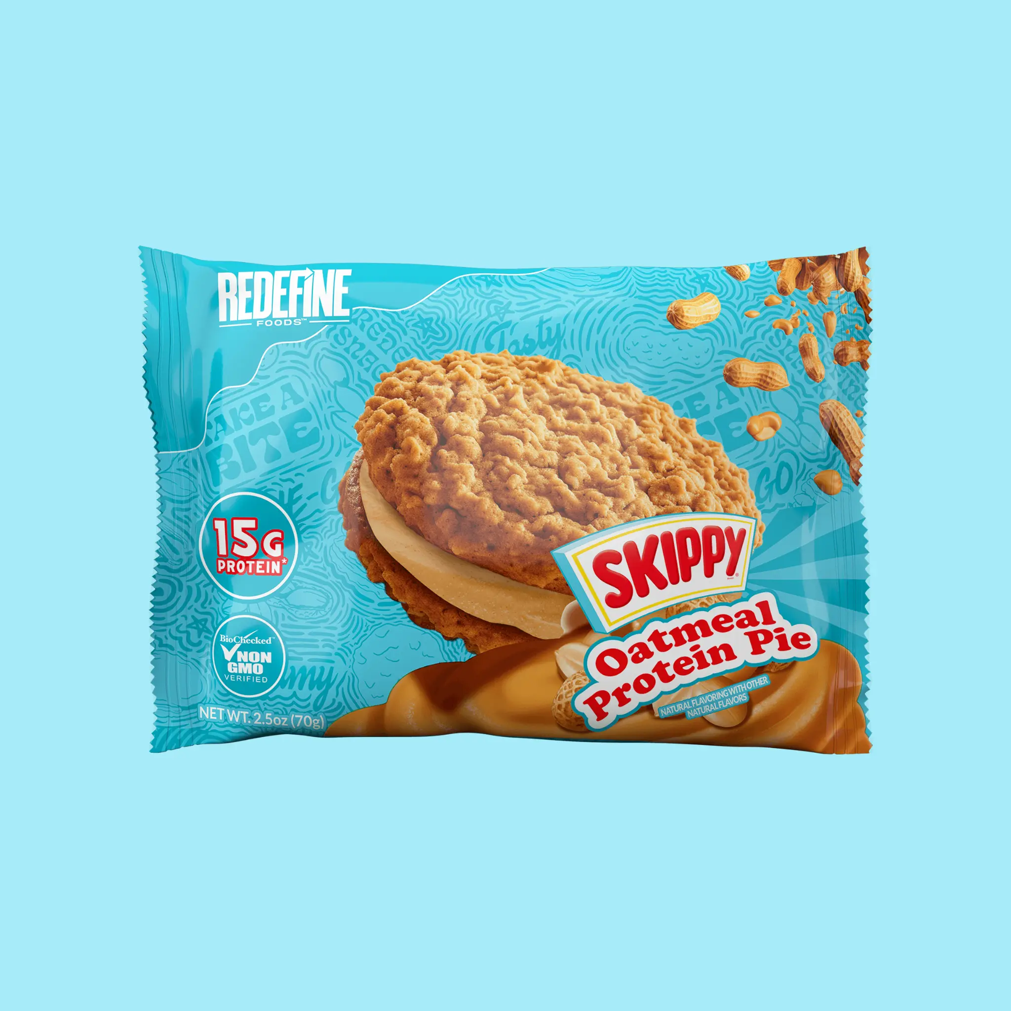 SKIPPY PB Oatmeal Protein Pie | 15g Protein, 10g Fiber