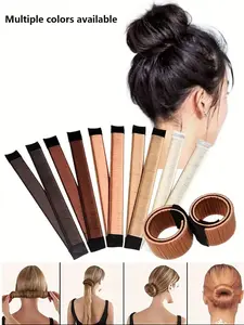 Minimalist Bun Maker Crown Styler Twisted Updo French Curls Magic Hair Bun Maker Fast & Easy Magic Bun Shaper For Woman Girl Ladies，Hair Bun Maker, Easy Fast Snap Roll Hair Nets Magic Buns Tool, Donut Curler Roller Dish Headbands