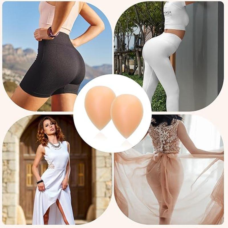 4 PCS Silicone Hip Pads for Women – Reusable Butt Enhancer with Adhesive, Hip Dip Corrector, Non-Slip Shapewear for Instant Hourglass Figure