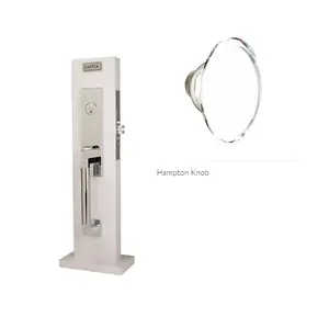 Emtek 3035HT Dummy , Hercules Smooth Monolithic Mortise , Hampton Glass Knob