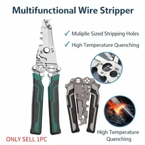 Multifunctional Foldable Wire Stripping Pliers, Adjustable Crimping Tool, Cable Cutter, Manual Terminal Tool, Essential Hand Tools, Hardware, Wire Crimper Cutter, Wire Strippers