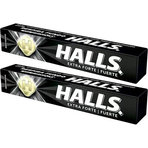 Halls Black Extra Strength Flavor Mexican Candy (12 pack)