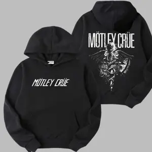 Motley Crue Women's Vintage Dr. Feelgood Rock Band T-Shirt - Classic Spandex-Yarn Fabric, Solid Fleece Pullover, Drawstring Bottom, Retro Top for Rock Music Lovers, Sweatshirt & Hoodie Options, Casual, Fit