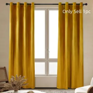 Light Luxury Holland Velvet Blackout Curtains , 1 Panel Set, with Premium Velvet Smooth Texture, an Excellent Light-Blocking Product, Window Curtain