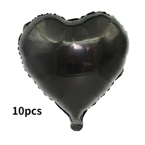 18 Inch Heart Shaped Balloon, 10pcs/set Solid Color Balloon, Party Photo Props Decoration, Party Decoration Supplies for Birthday Wedding Festival, Balloon Garland, Balloon Arch