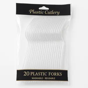 Clear Plastic Forks - Pack of 20 - 7.5 in.