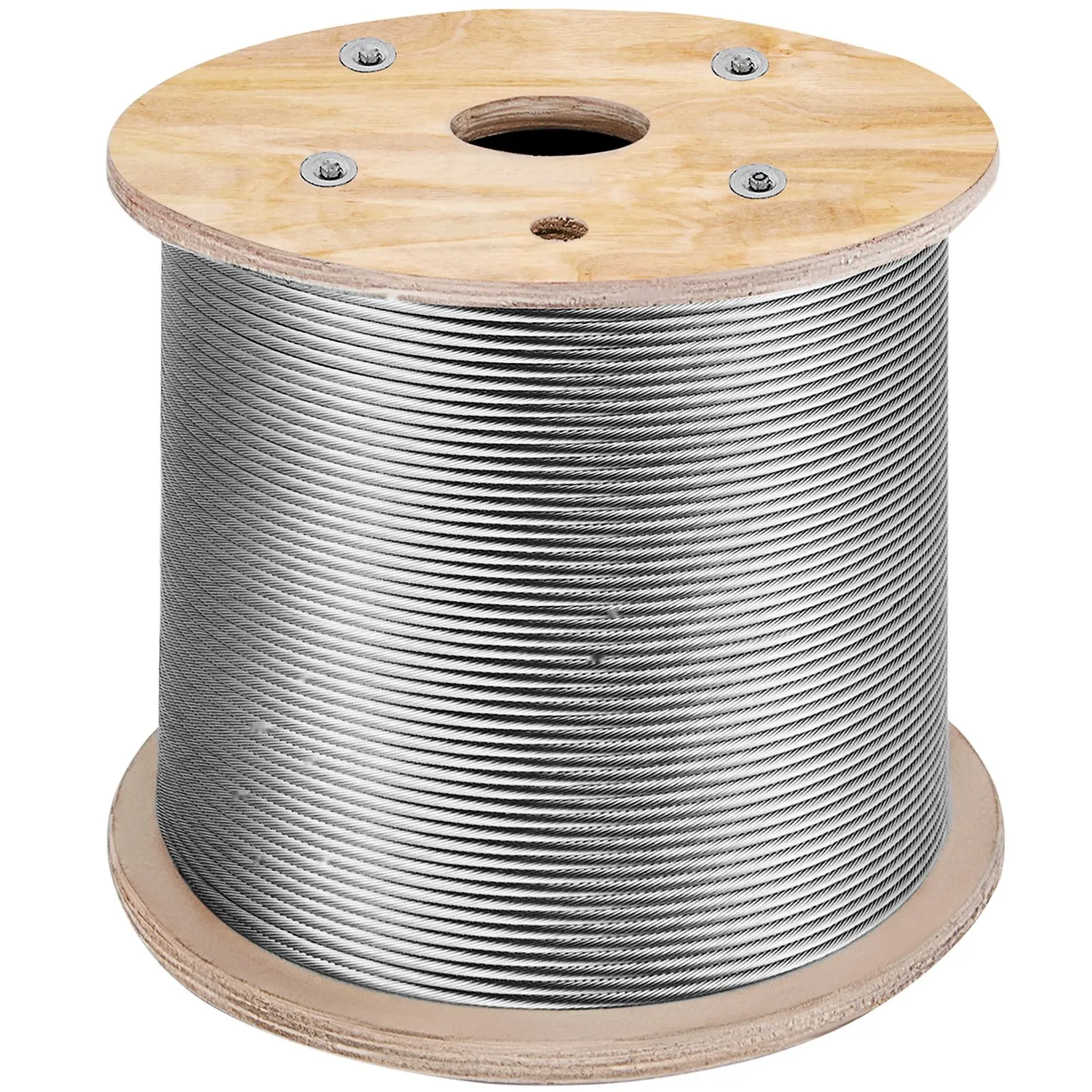 Stainless Steel Cable 3/16 Inch By 1000 Feet, T316 Marine Grade Braided Aircraft Wire Rope, 1x19 Construction For Deck Railing And Fence, Balusters, Porch Posts, String Lights, Hanging Decor, DIY Projects