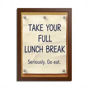Take Your Full Lunch Break framed poster | Office wall sign, motivational print
