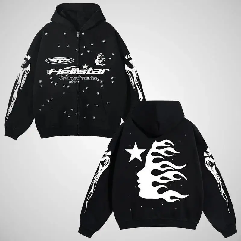 Hell-Star Fashion Hoodie 2026 – Unisex Loose-Fit Long Sleeve | Warm, Lightweight & Breathable Sportswear