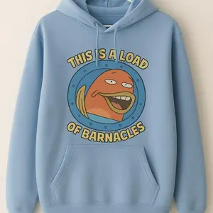SpongeBob Quote Hoodie: Funny Cartoon Sweatshirt - "This Is a Load of Barnacles"
