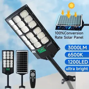 Commercial Parking Lot Lights From Dusk To Dawn, IP65 Solar Safety Floodlights, Solar Street Lights With High Brightness Illumination, Suitable For Roads, Lanes, Parking Lots, Warehouse Entrances