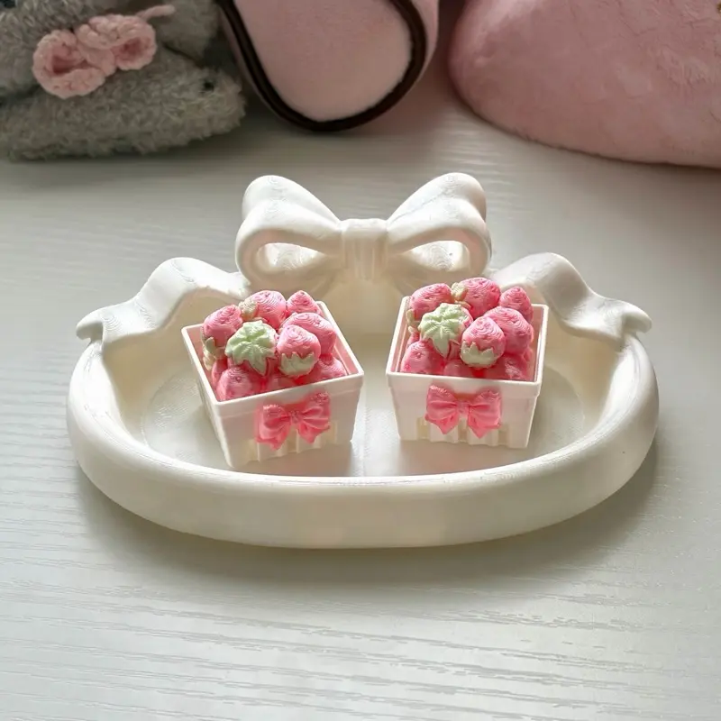3D Printed Strawberry Basket Fidget Clicker | Clicky & Quiet