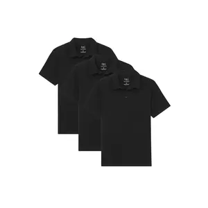 Organic Polo Shirt 3 Pack / Black