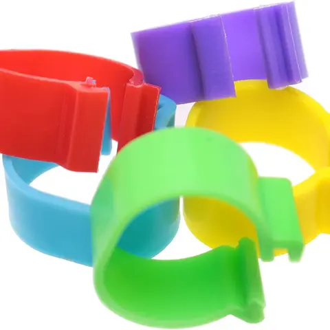 【Spring Glow Up】50 Pieces 16 mm Chicken Leg Bands Numbered Chicken Leg Rings Identification Leg Bands Multicolor Poultry Clip on Leg Bands Chicken Name Tags for Chickens Gamefowl Turkey Duck Goose Guinea Hens(16 mm)