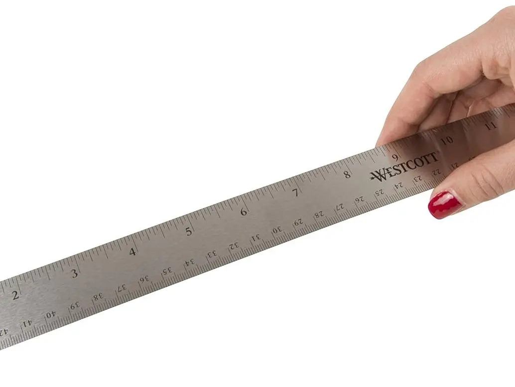 Westcott Stainless Steel Rulers with Non-Slip Cork Backing, Back-to-School, School Supplies, Classroom Supplies, 18-Inch, 3-Pack