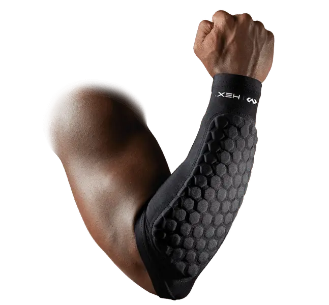 McDavid HEX Forearm Sleeves, Adult Wrap Around Arm Support Sleeve with 9mm HEX Technology, Anti-Collision Protective Gear for Lacrosse, Football/Lacrosse