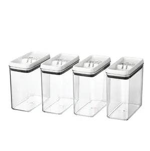 Canister Pack of 4 - Flip-Tite 11.5 Cup Rectangular Food Storage Container Set with Original Design and Quality