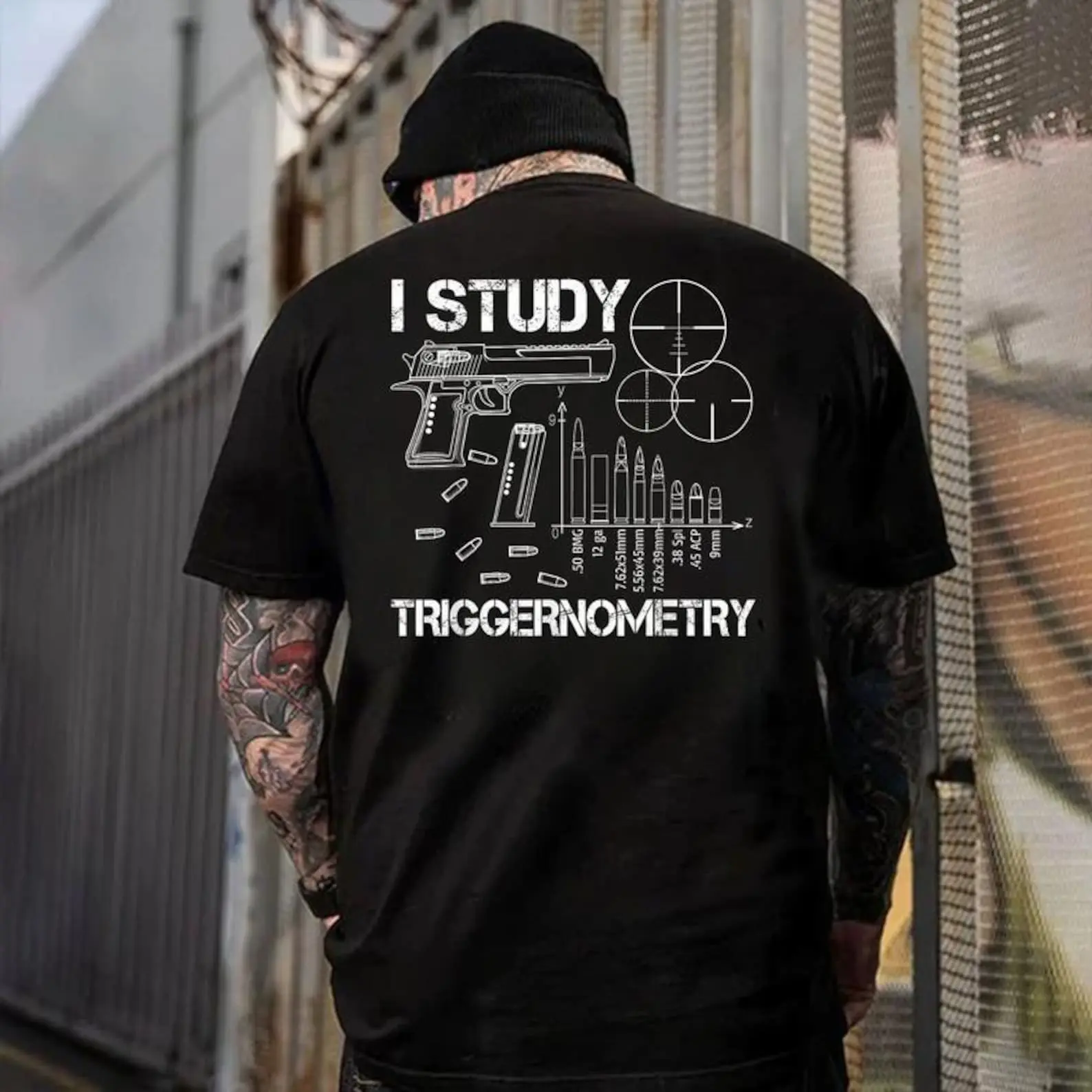 Women's Funny Triggernometry Graphic T-Shirt - Gun Lovers' Casual Short-Sleeve Gift, Smooth 100% Cotton, Seamless Design, Round Neck, Soft