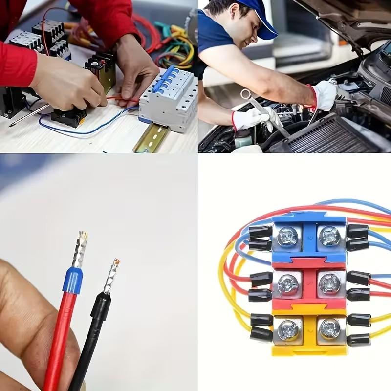 2120pcs Tubular Wire Terminals Assortment Kit - Insulated Crimp Terminals Set with VE-Type Connector Blocks Durable Reliable Connectors for Efficient Electrical Wiring and Connections