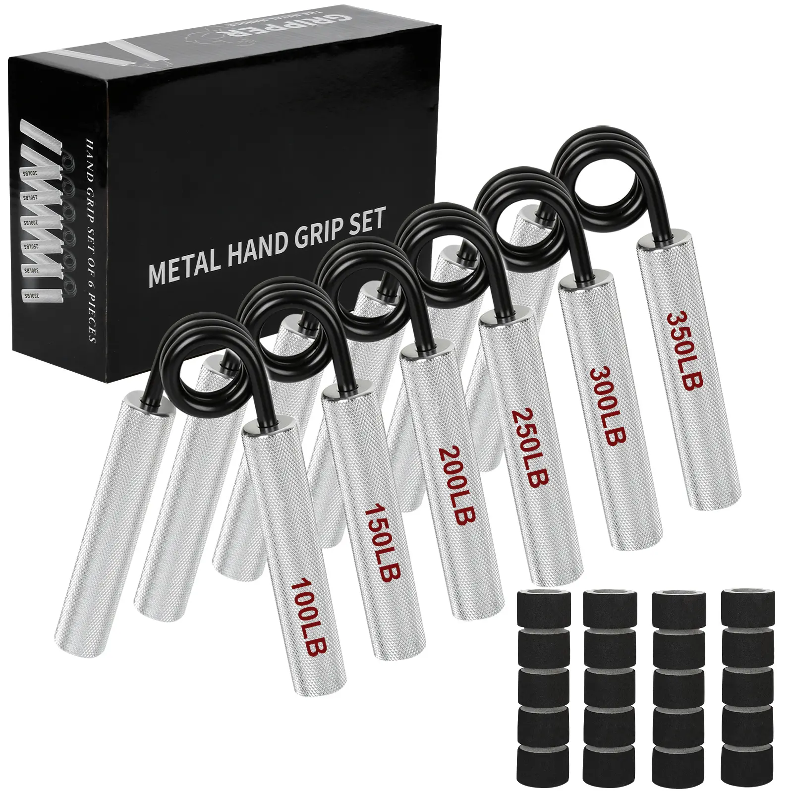 Metal Spring Steel Grip Aluminum Alloy Handle A Type Men's Hand Strength Arm Strength Fitness Finger Rehabilitation Training