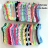 Women's Basic Ankle Socks - 10/20/40/100 Pairs Bundle, 20pairs Mix, Candy Color, Heart Bows, Striped, Dot, Soft Comfortable, Valentine's Gift, Youthful Casual Footwear,sohochic