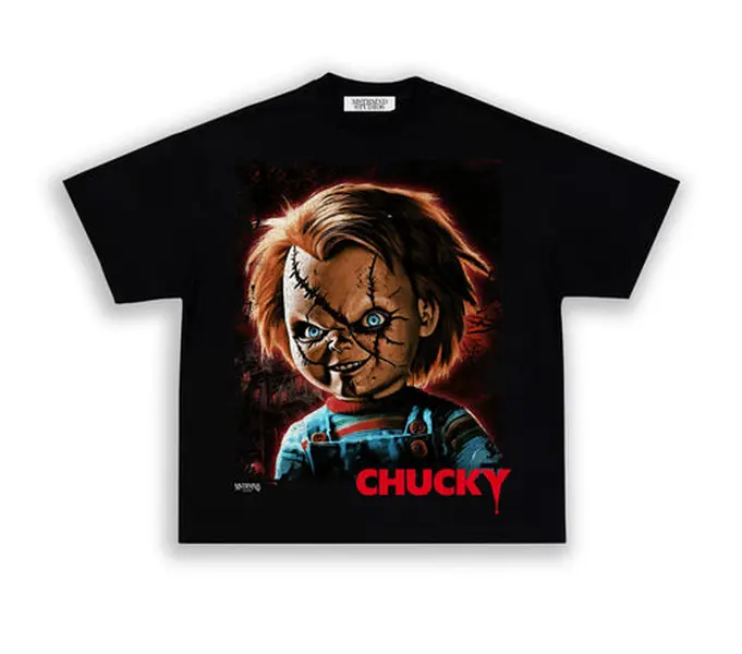 Chucky Horror Graphic Tee, Child's Play Movie Shirt, Vintage Film Apparel, Scary Doll, Fashion Cotton, Full Colors, Full Sizes, For Men, For Women