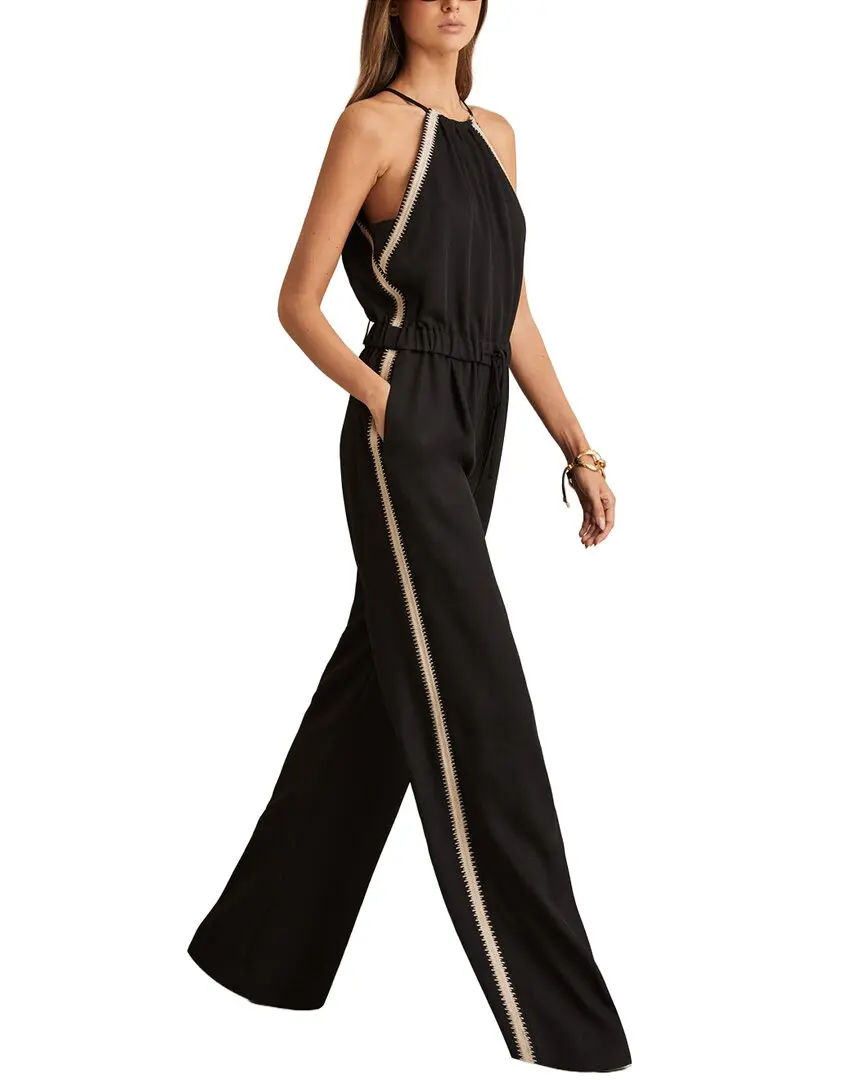 Reiss Auden Craft Detail Halter Jumpsuit